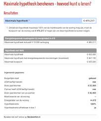 hypotheek hoogte berekenen