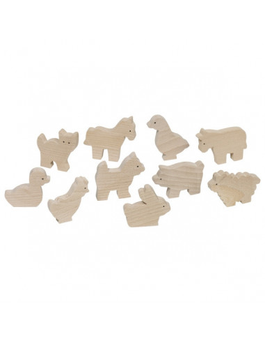 boerderijdieren hout